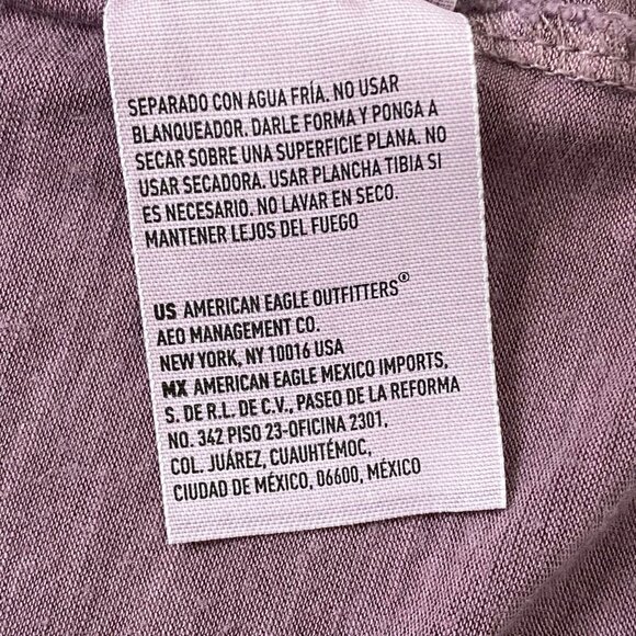 AEO American Eagle Womens size Small Off Shoulder 3/4 Sleeve Knit Top Lavender - Picture 8 of 9